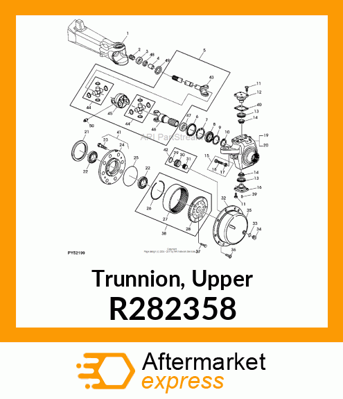 KINGPIN, MFWD AXLE TOP R282358