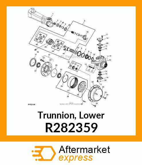 KINGPIN, MFWD AXLE BOTTOM R282359