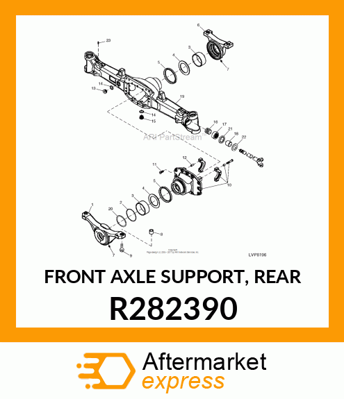 FRONT AXLE SUPPORT, REAR R282390