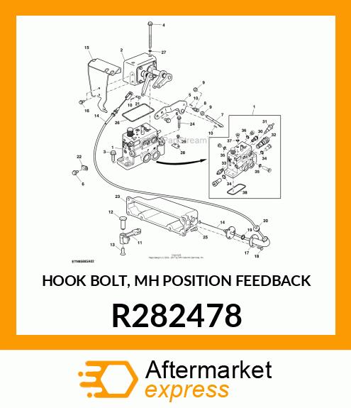 HOOK BOLT, MH POSITION FEEDBACK R282478