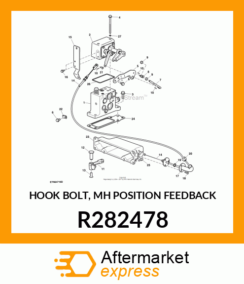 HOOK BOLT, MH POSITION FEEDBACK R282478