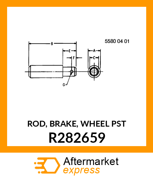 ROD, BRAKE, WHEEL PST R282659