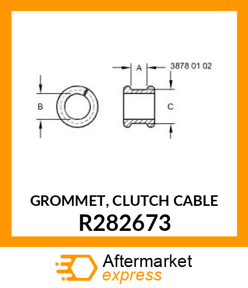GROMMET, CLUTCH CABLE R282673
