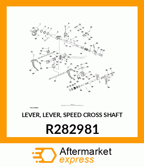 LEVER, LEVER, SPEED CROSS SHAFT R282981