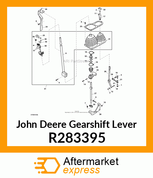 GEARSHIFT LEVER, LOWER HALF R283395