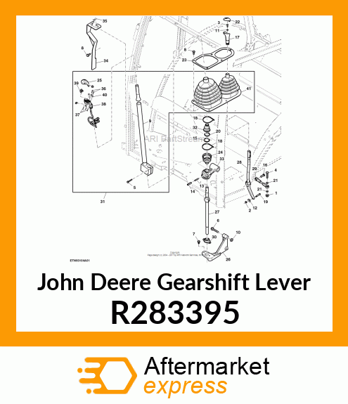 GEARSHIFT LEVER, LOWER HALF R283395