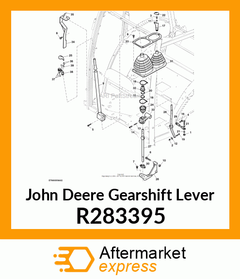 GEARSHIFT LEVER, LOWER HALF R283395