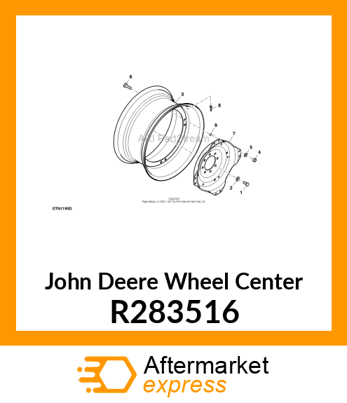 WHEEL CENTER, WHEEL CENTER, DISK, W R283516