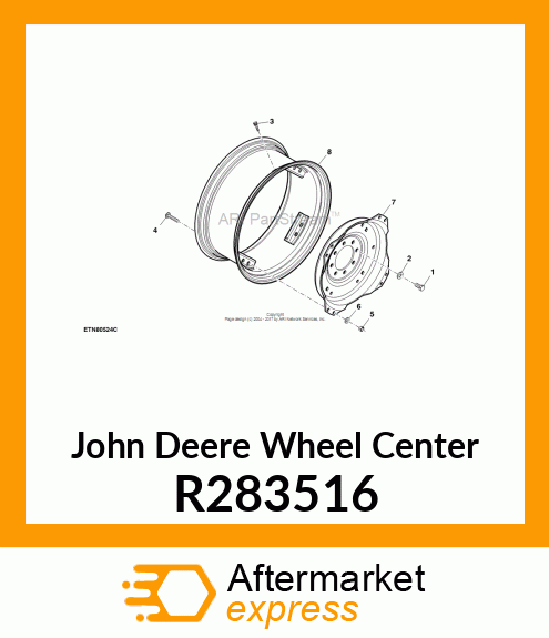 WHEEL CENTER, WHEEL CENTER, DISK, W R283516