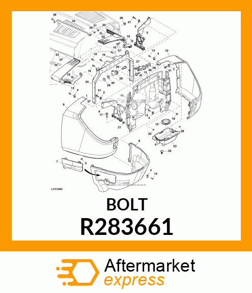 BOLT, BOLT, HINGE M10 X1.25 R283661