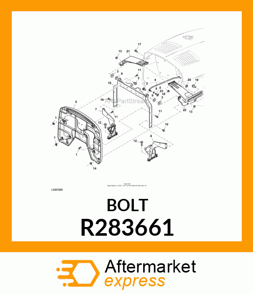 BOLT, BOLT, HINGE M10 X1.25 R283661