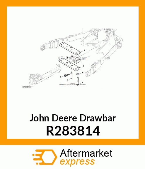 DRAWBAR, SUPPORT PLATE R283814