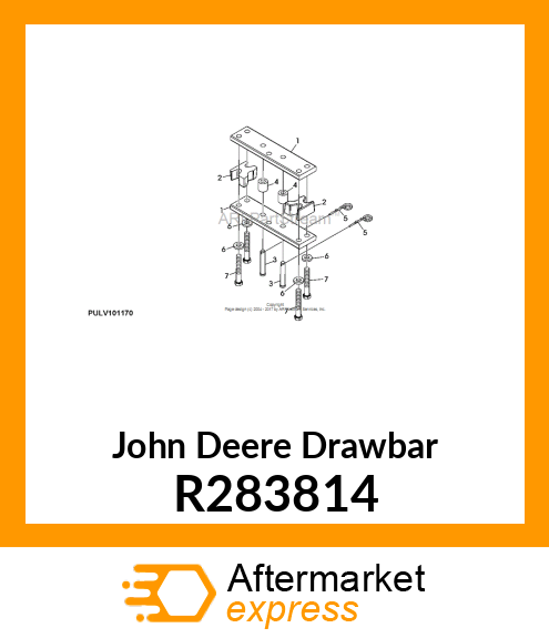 DRAWBAR, SUPPORT PLATE R283814