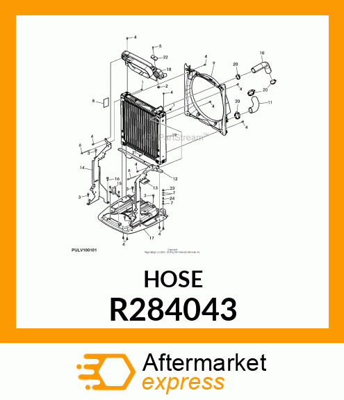 RADIATOR HOSE, THERMOSTAT OUTLET R284043