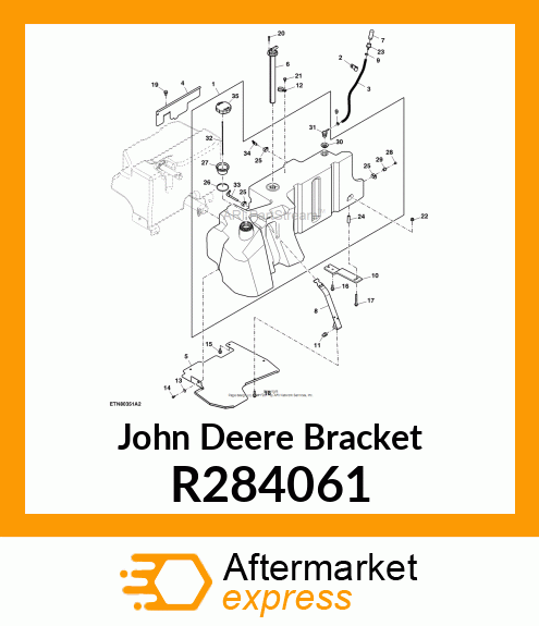 BRACKET, OUTER FUEL TANK, REAR R284061