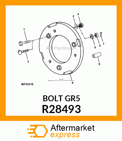 BOLT,SPECIAL ROUND HEAD R28493