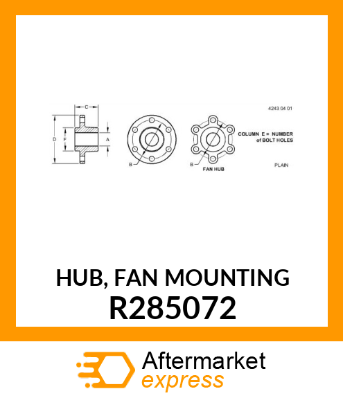 HUB, FAN MOUNTING R285072