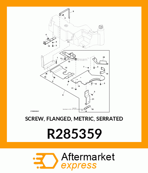 SCREW, FLANGED, METRIC, SERRATED R285359