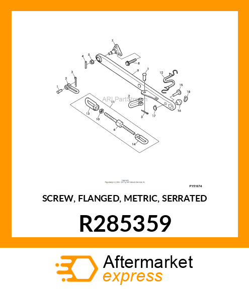 SCREW, FLANGED, METRIC, SERRATED R285359