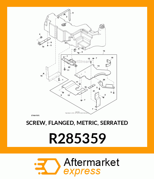 SCREW, FLANGED, METRIC, SERRATED R285359