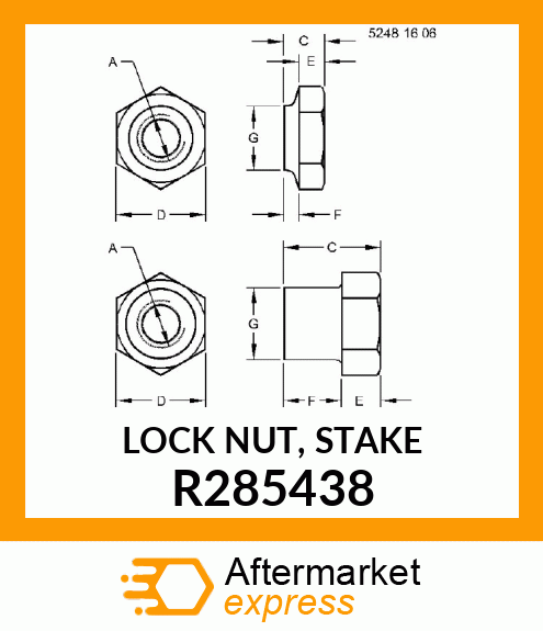 LOCK NUT, STAKE R285438