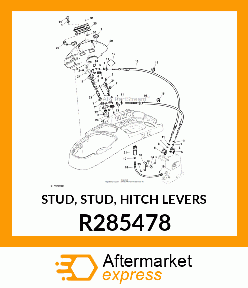 STUD, STUD, HITCH LEVERS R285478