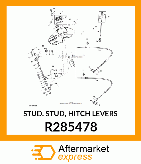 STUD, STUD, HITCH LEVERS R285478