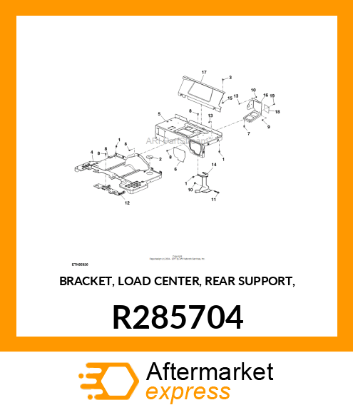 BRACKET, LOAD CENTER, REAR SUPPORT, R285704