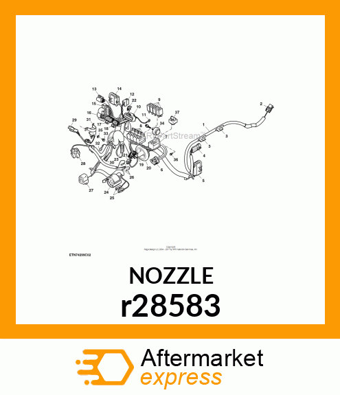 NOZZLE, SPRAY r28583