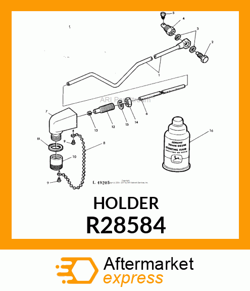 HOLDER,SPRAY NOZZLE R28584