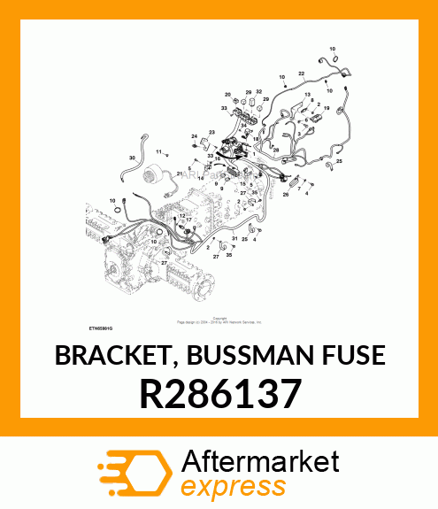 BRACKET, BUSSMAN FUSE R286137