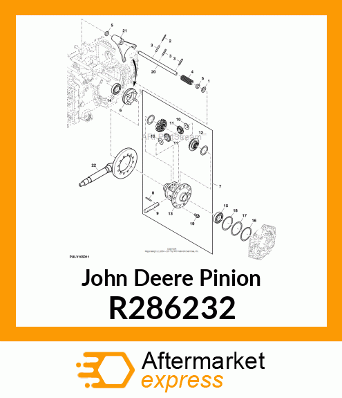 PINION, DIFFERENTIAL BEVEL R286232