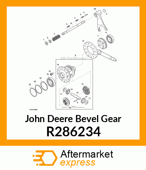 BEVEL GEAR, DIFFERENTIAL SIDE R286234