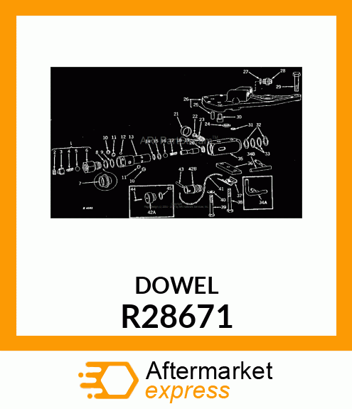 DOWEL PIN, PIN,DOWEL R28671