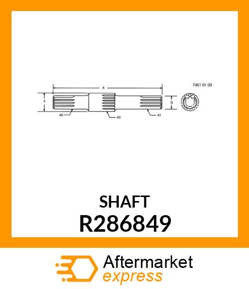 SHAFT, STEERING PLANETARY INPUT R286849