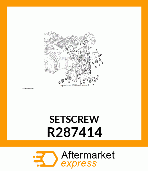 ORIFICE, HEX COUNTERSUNK R287414