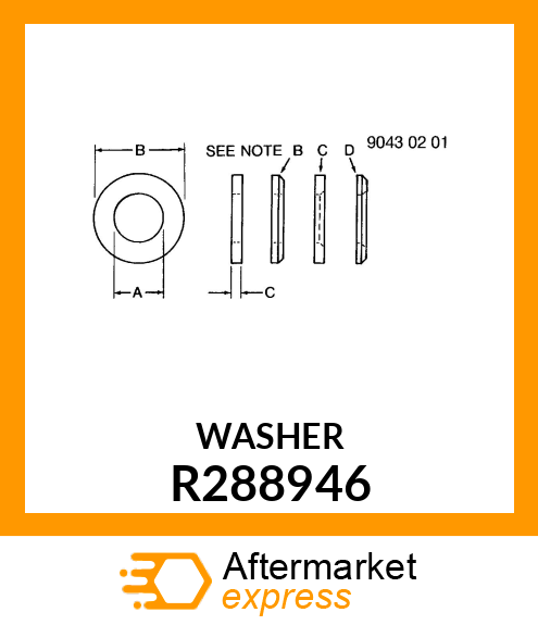 WASHER, SHIM, TEMPERATURE SENSOR R288946