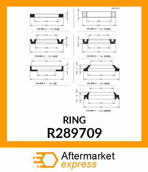 SEAL, SEAL, TETRA, RECTANGULAR R289709