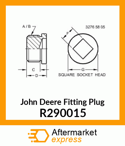 FITTING PLUG, 2.5 R290015