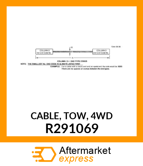 CABLE, TOW, 4WD R291069