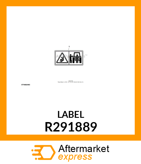 LABEL, SAFETY SIGNS, LH R291889