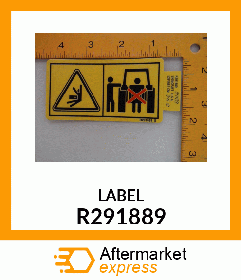 LABEL, SAFETY SIGNS, LH R291889