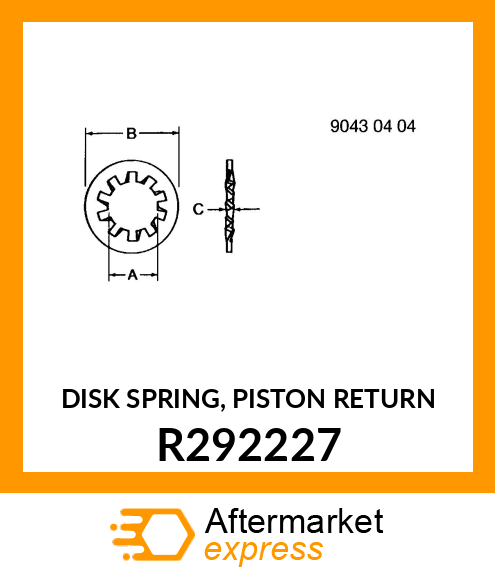 DISK SPRING, PISTON RETURN R292227