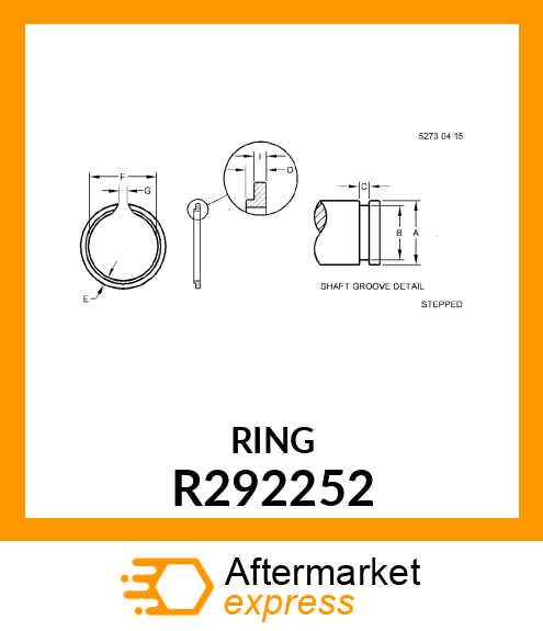 SNAP RING, EXTERNAL R292252