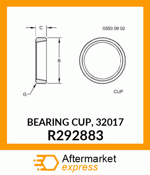 BEARING CUP, 32017 R292883