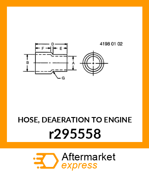 HOSE, DEAERATION TO ENGINE r295558
