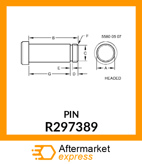 PIN FASTENER, LINKAGE R297389