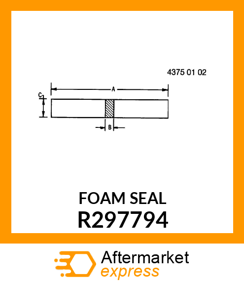 SEAL, RADIATOR, LOWER SHROUD, NARRO R297794