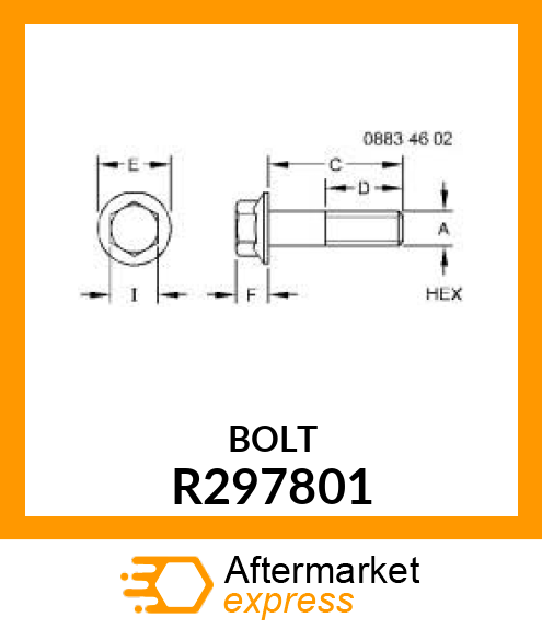 SCREW, SCREW, SPECIAL, FRAME R297801