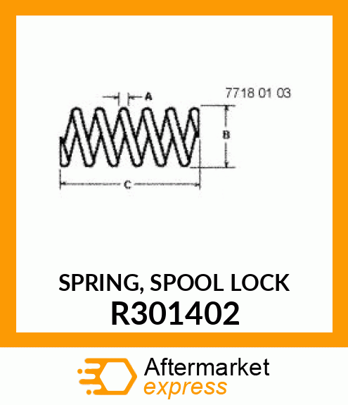 SPRING, SPOOL LOCK R301402